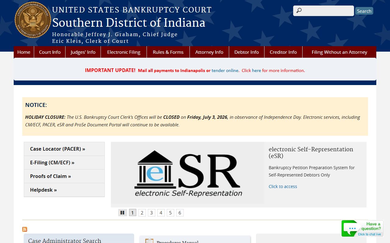 Jennings County probate records federal bankruptcy court distinction